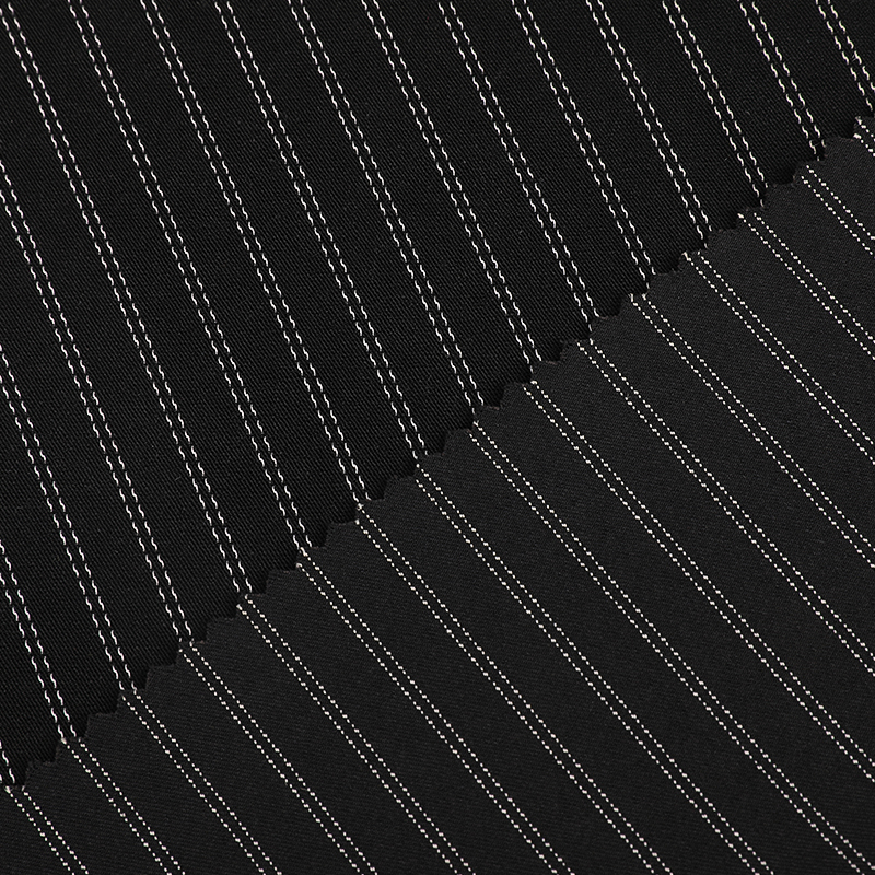 Polyester rayon striped fabric