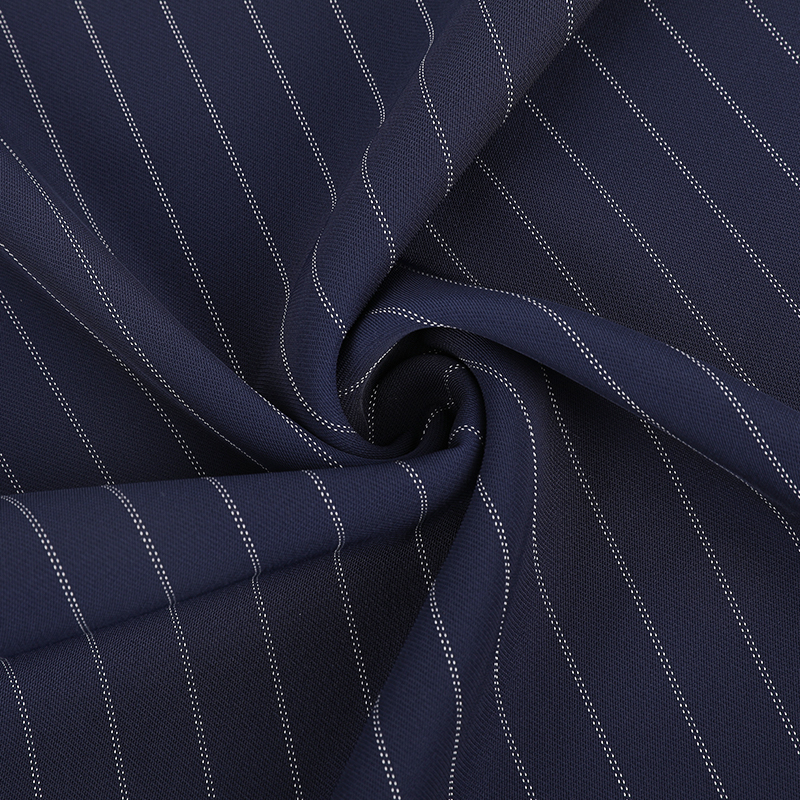 Polyester rayon striped fabric