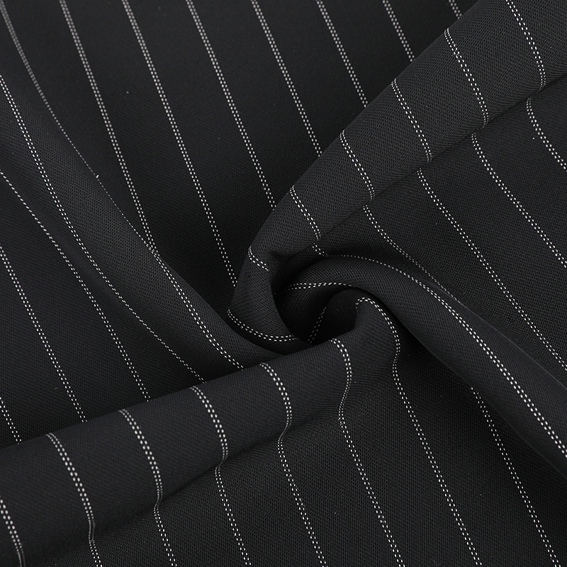 Polyester rayon striped fabric