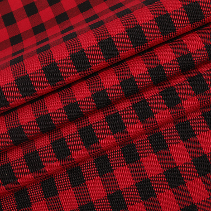 Cationic plaid fabric